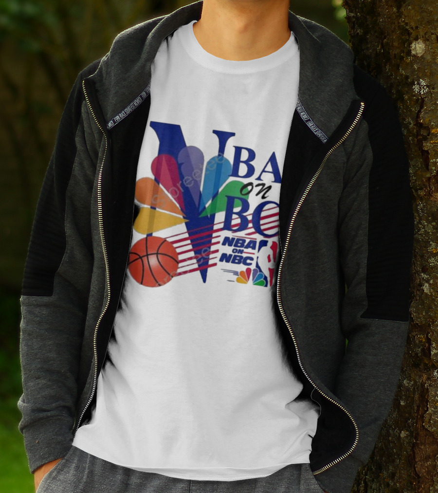NBA On NBC Vintage Logo J. Kyle Mann Basketball T-Shirt