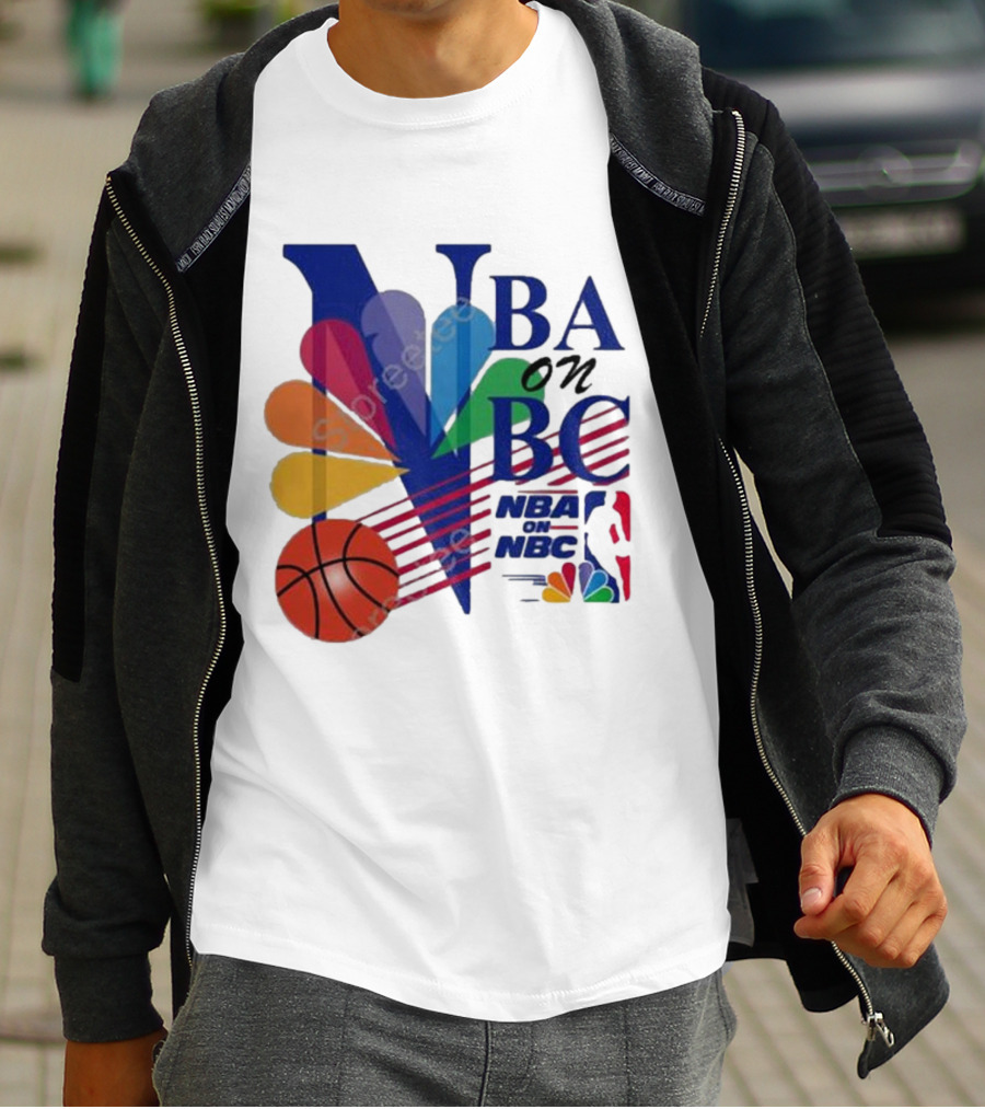 NBA On NBC Vintage Logo J. Kyle Mann Basketball T-Shirt