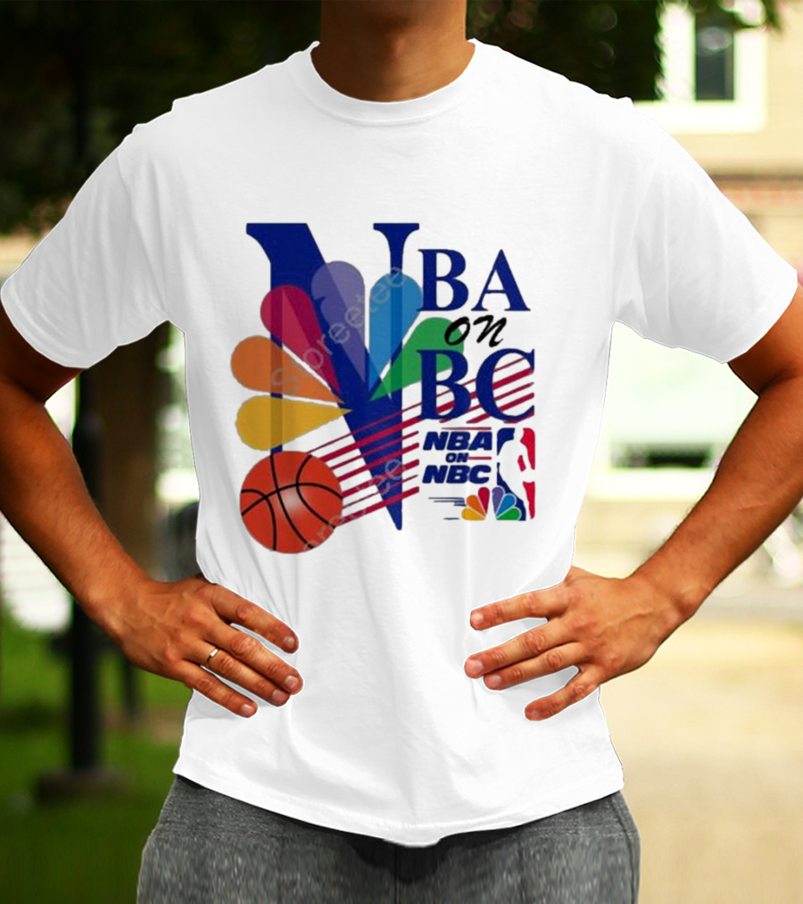 NBA On NBC Vintage Logo J. Kyle Mann Basketball T-Shirt