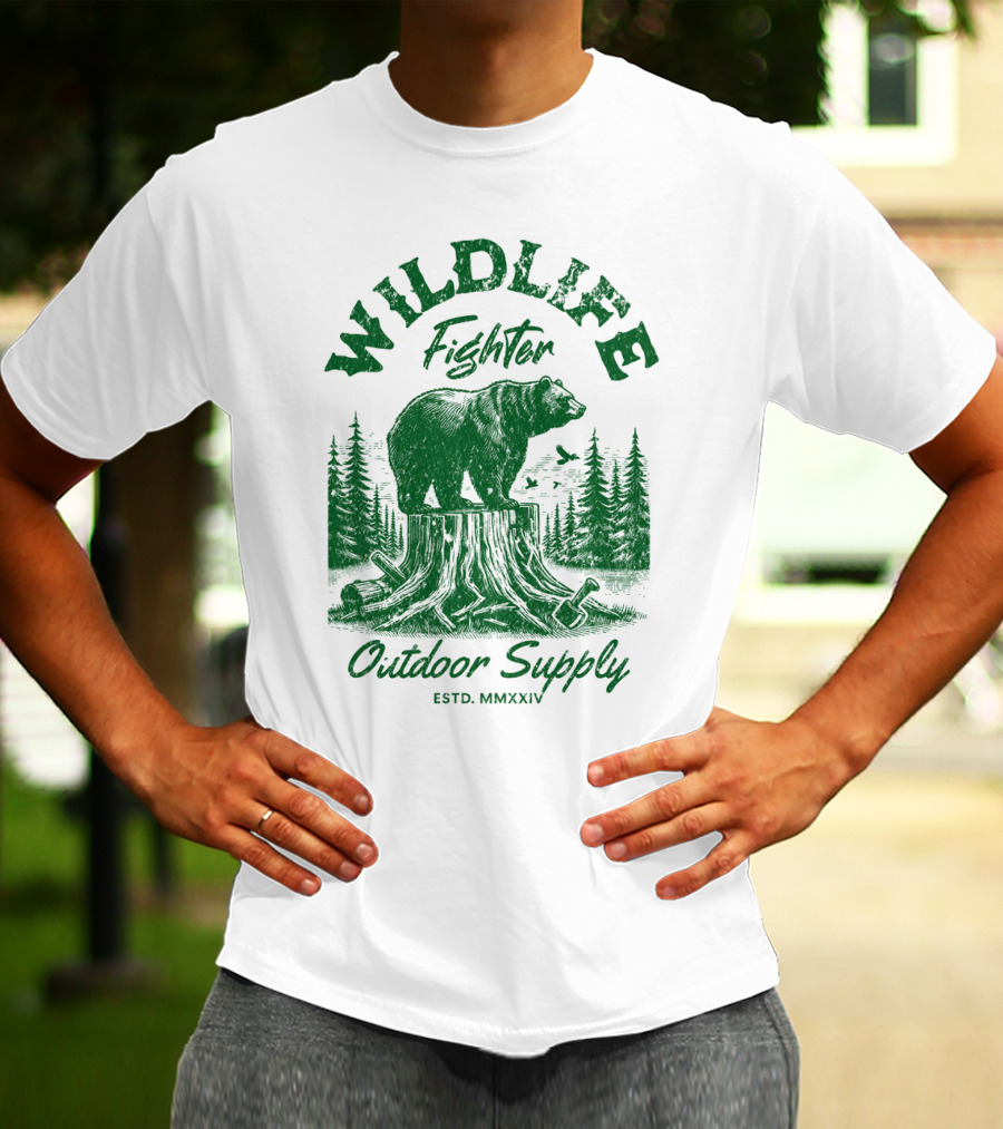 WILDLIFE FIGHTER OUTDOOR SUPPLY ESTD. MMXXIV T-Shirt
