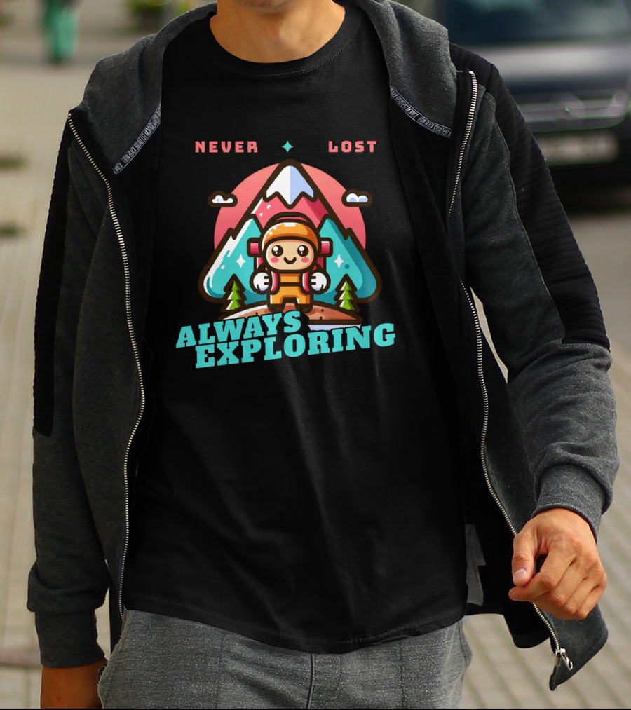 Never Lost Always Exploring Adventure T-Shirt