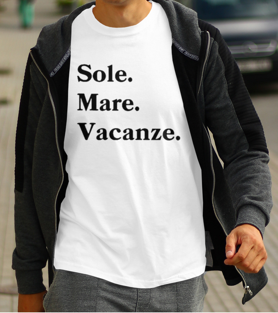 Sole Mare Vacanze Italian Beach Holiday T-Shirt
