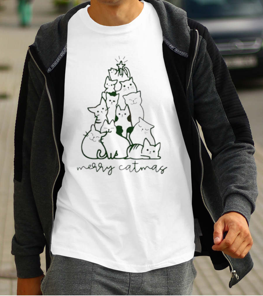 Funny Merry Catmas Cat Christmas Merry Catmas T-Shirt