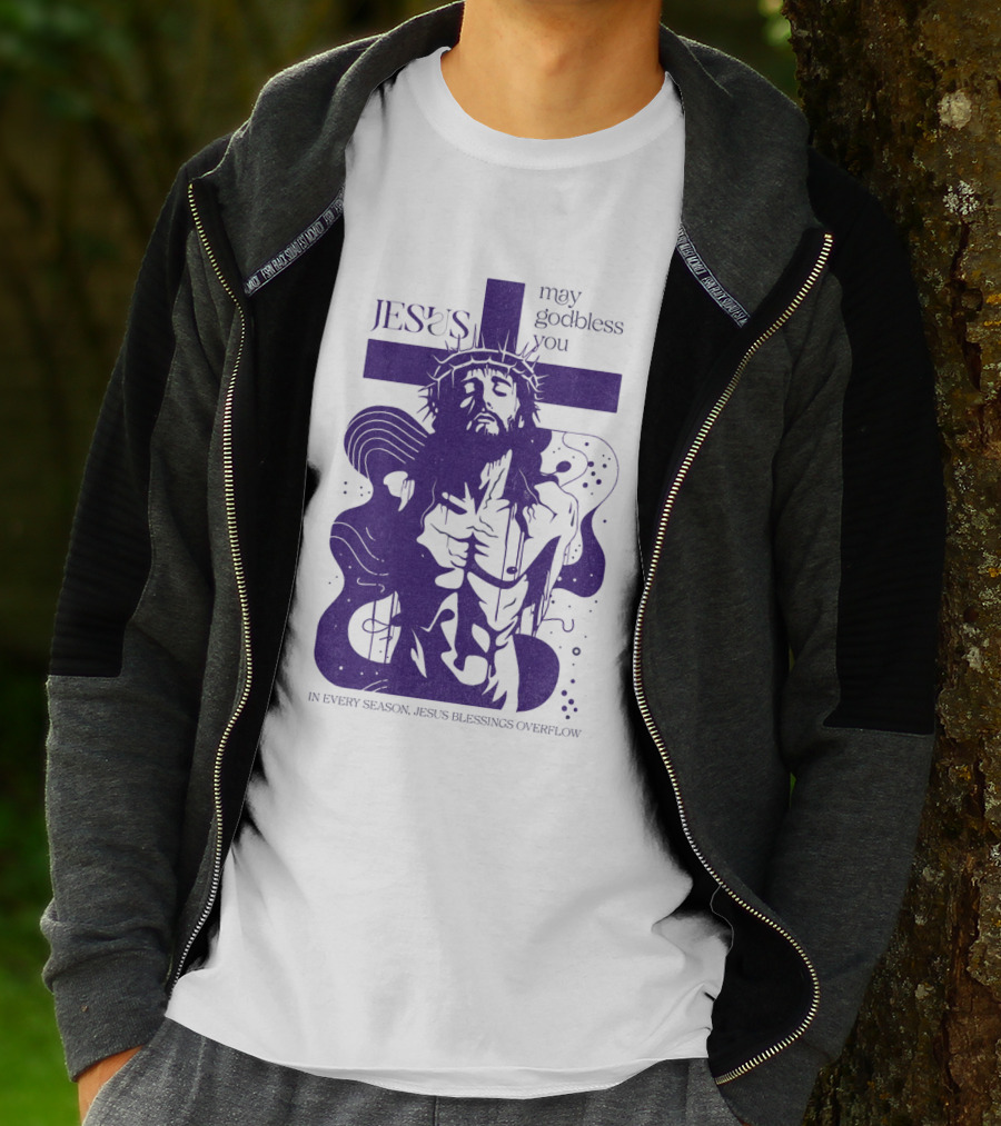 Jesus Vintage May God Bless You In Every Season Jesus Blessings Overflow T-Shirt
