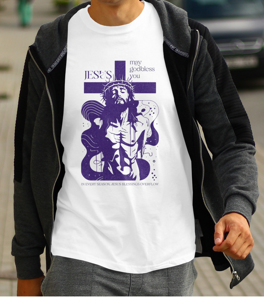 Jesus Vintage May God Bless You In Every Season Jesus Blessings Overflow T-Shirt