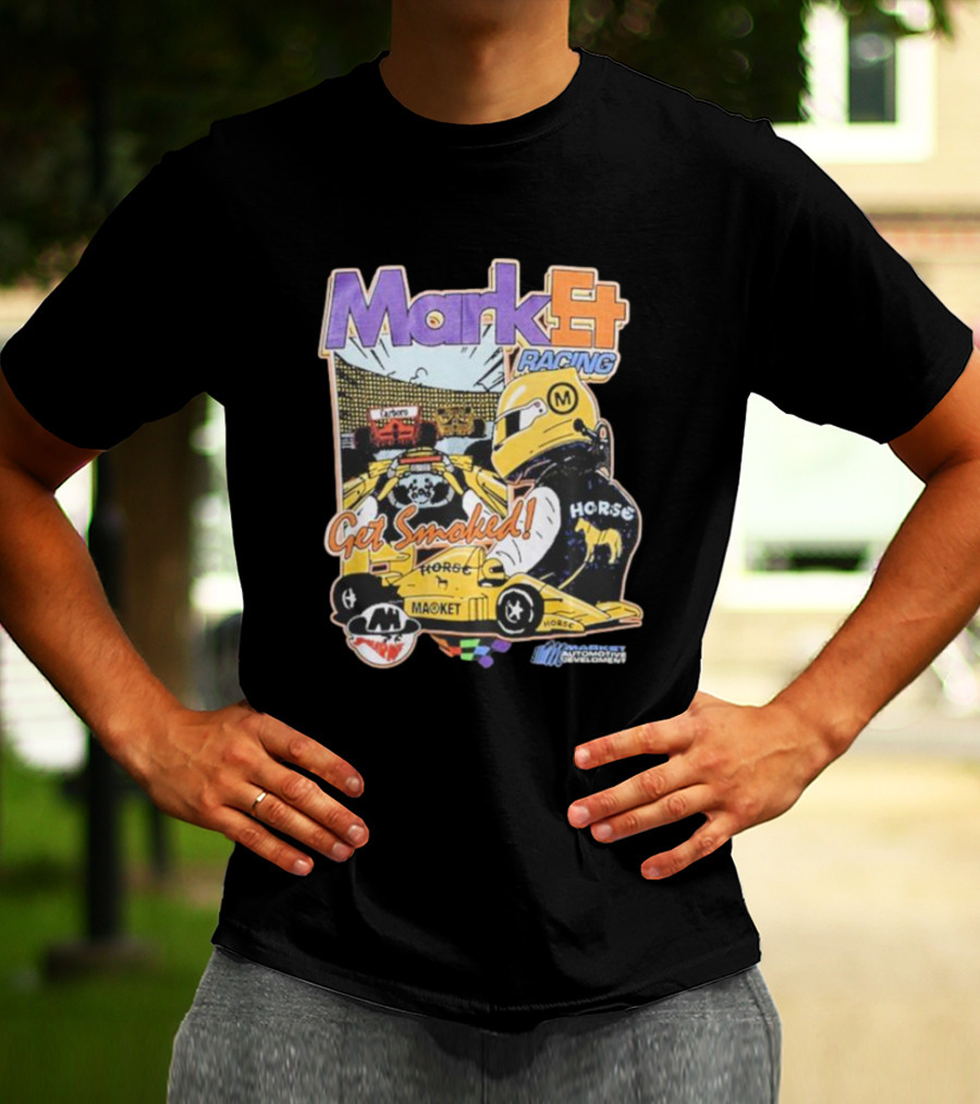 Market Express Racing Get Smoked Horse Driver Comic T-Shirt