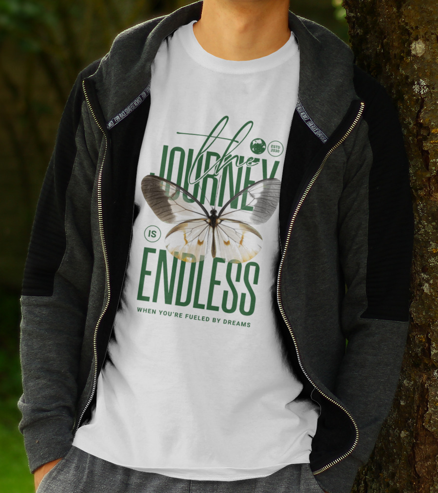 The Journey Is Endless Elegant Butterfly When You're Fueled By Dreams T-Shirt