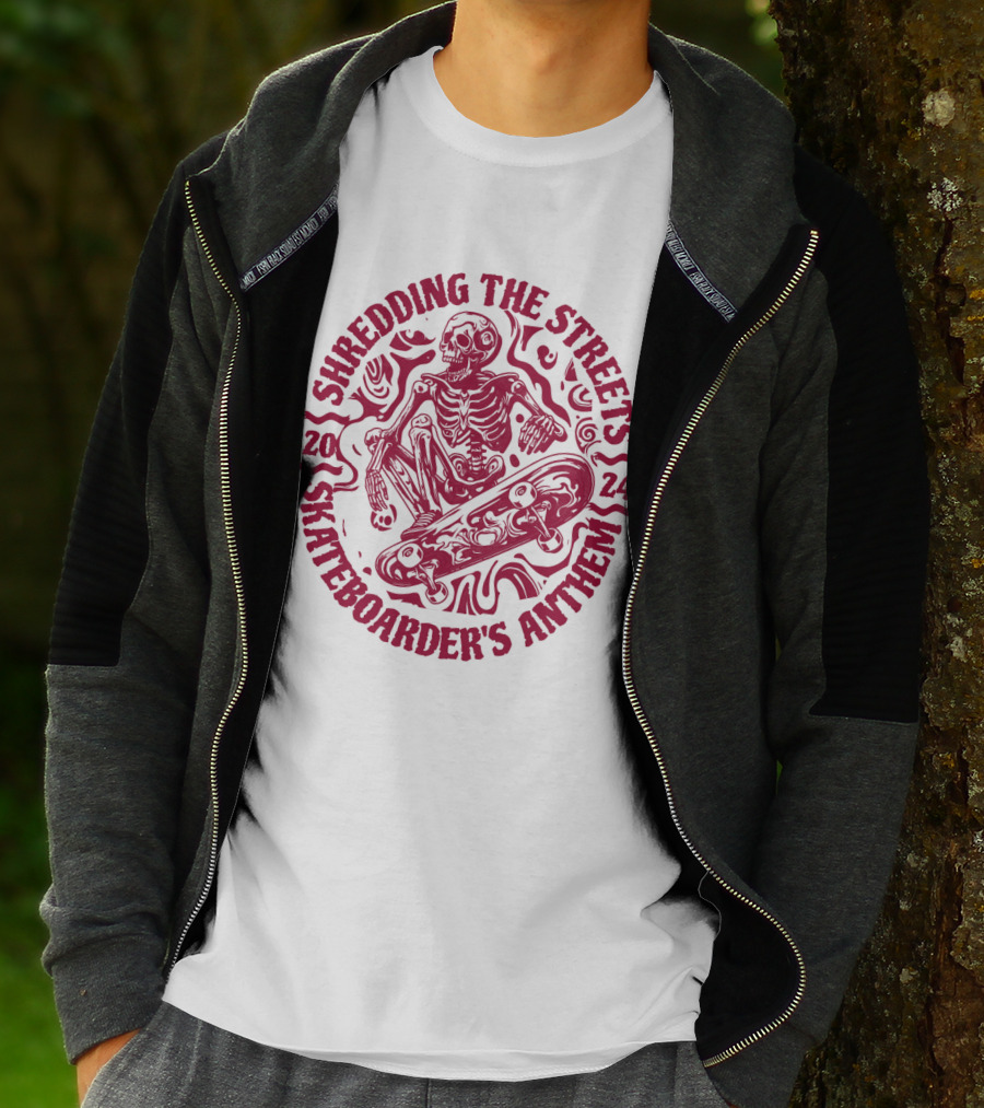Shredding The Streets Skateboarder's Anthem T-Shirt