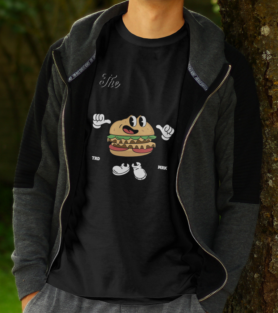 The Smile Motion Happy Bites Burger Mascot T-Shirt