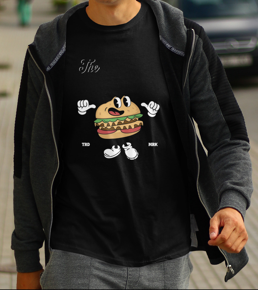 The Smile Motion Happy Bites Burger Mascot T-Shirt