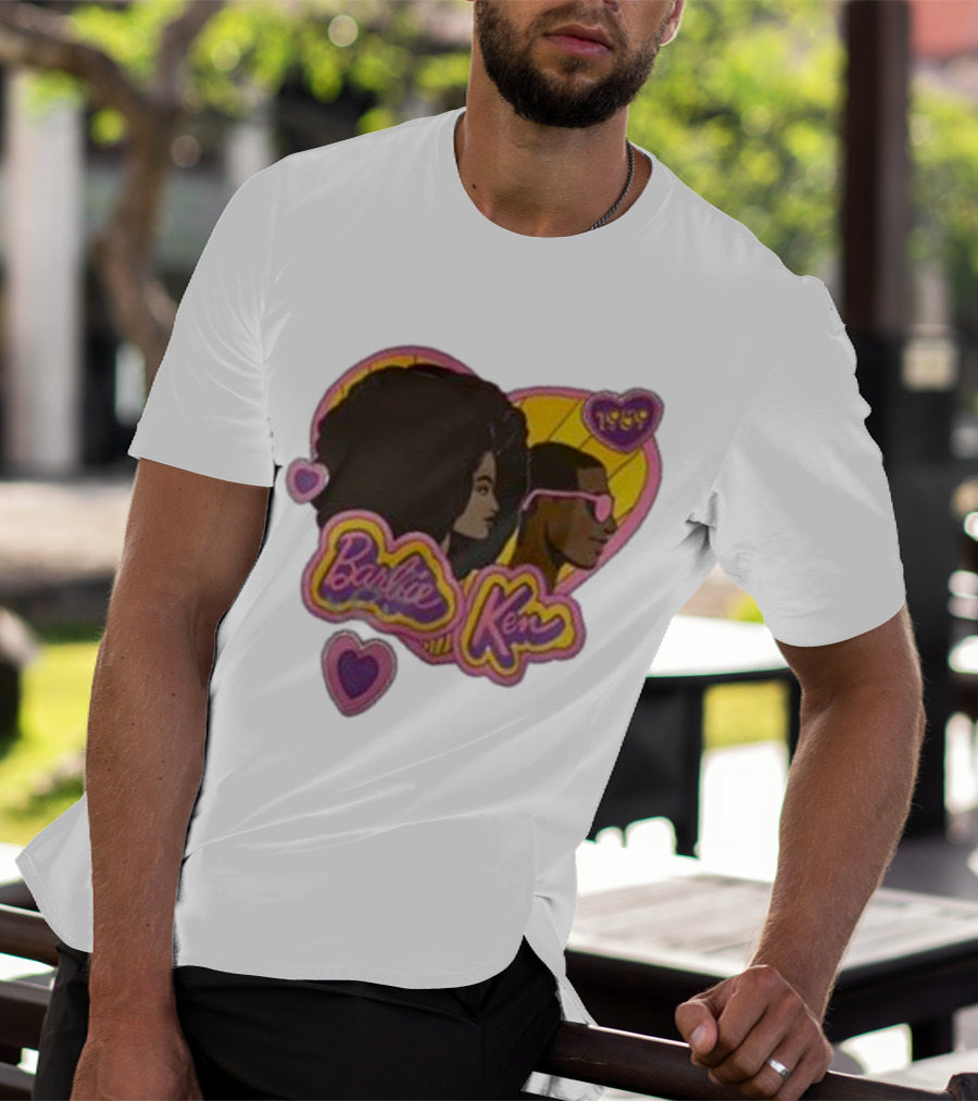 Barbie Ken 1959 New Movie Retro Heart Icons T-Shirt