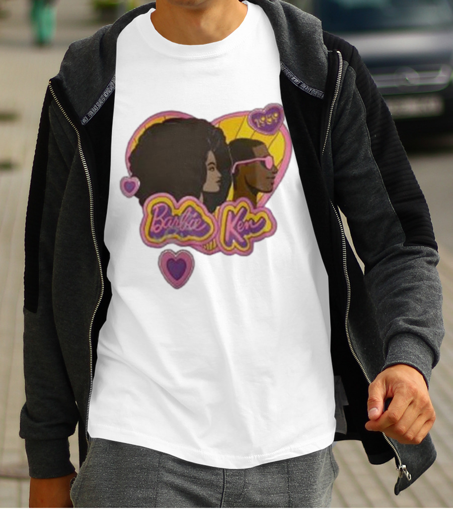 Barbie Ken 1959 New Movie Retro Heart Icons T-Shirt