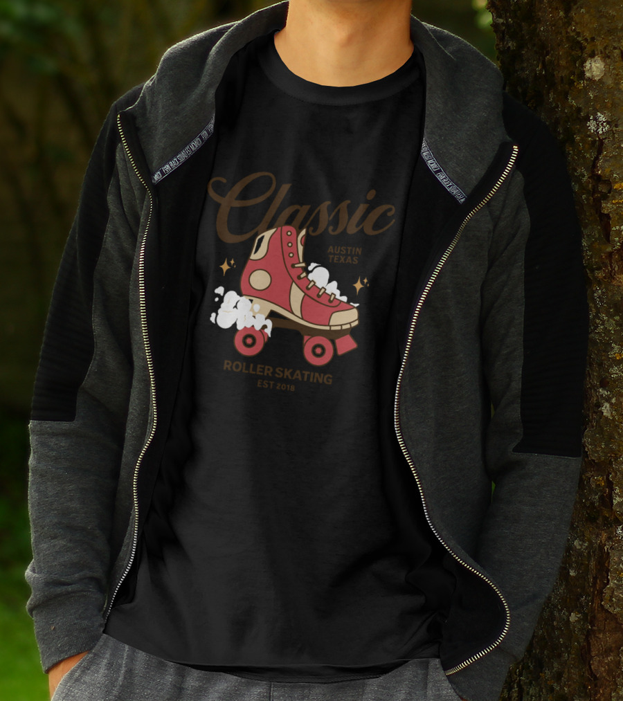 Classic Austin Texas Roller Skating Est 2013 T-Shirt