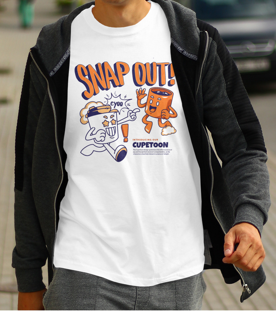 SNAP OUT Introducing Our Cupetoons Joyful Cups Buddies Eyoo T-Shirt