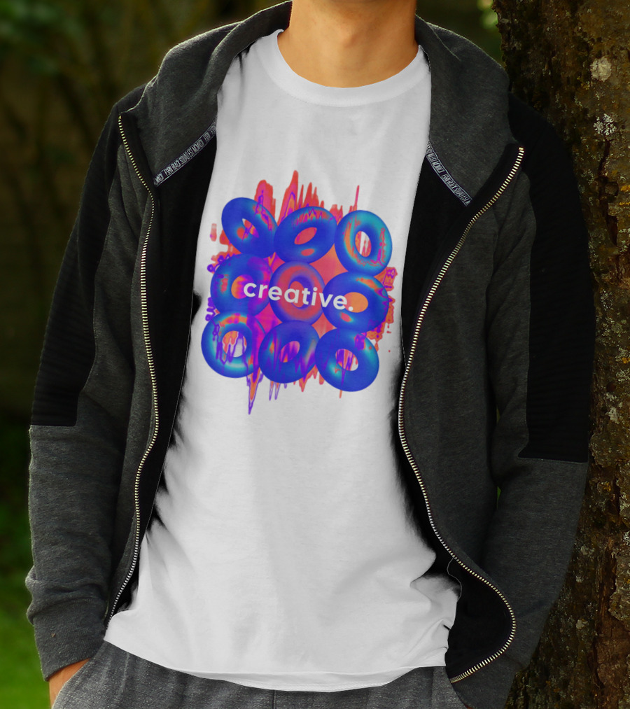 Creative Vivid Rings With Abstract Waveforms T-Shirt