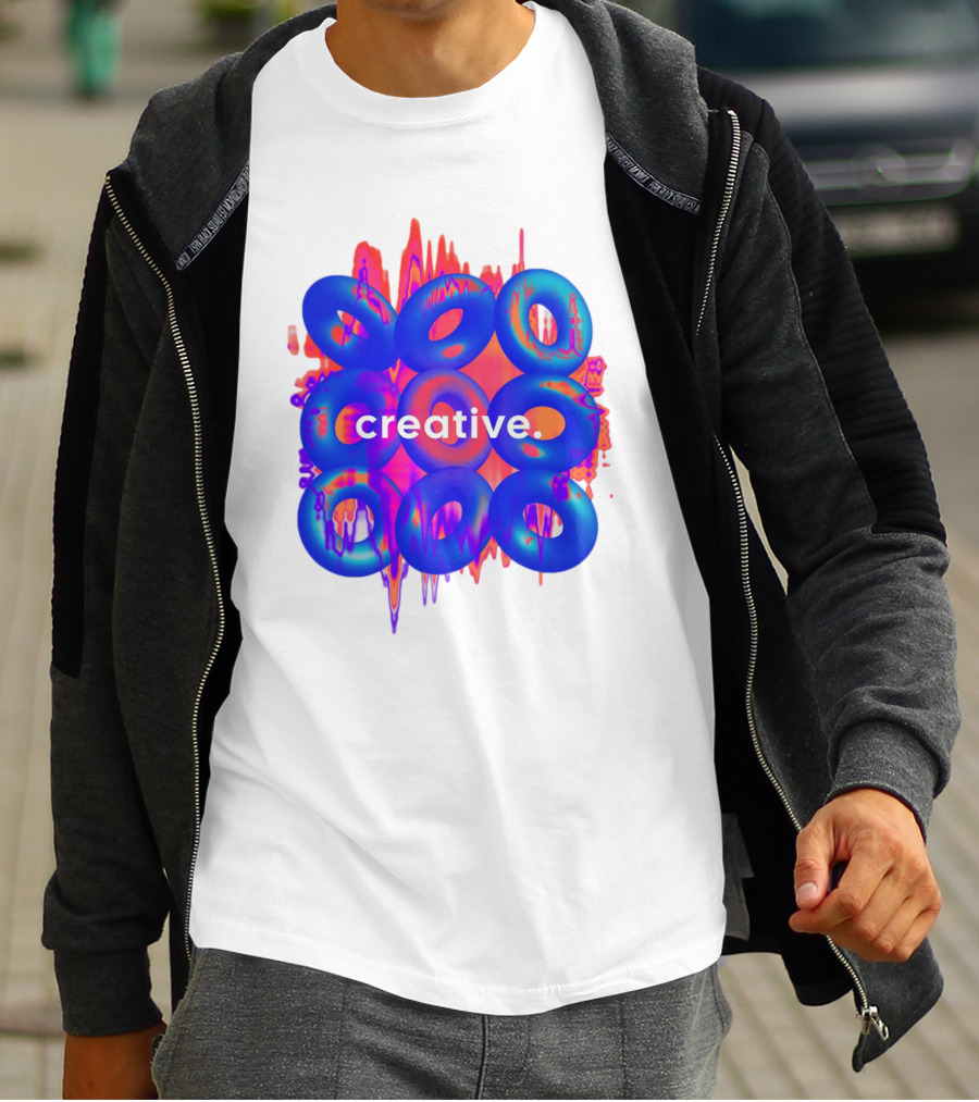 Creative Vivid Rings With Abstract Waveforms T-Shirt