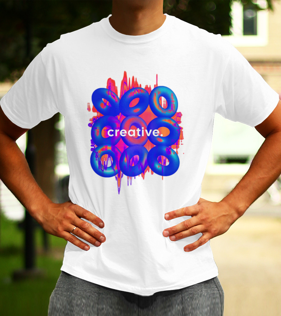 Creative Vivid Rings With Abstract Waveforms T-Shirt
