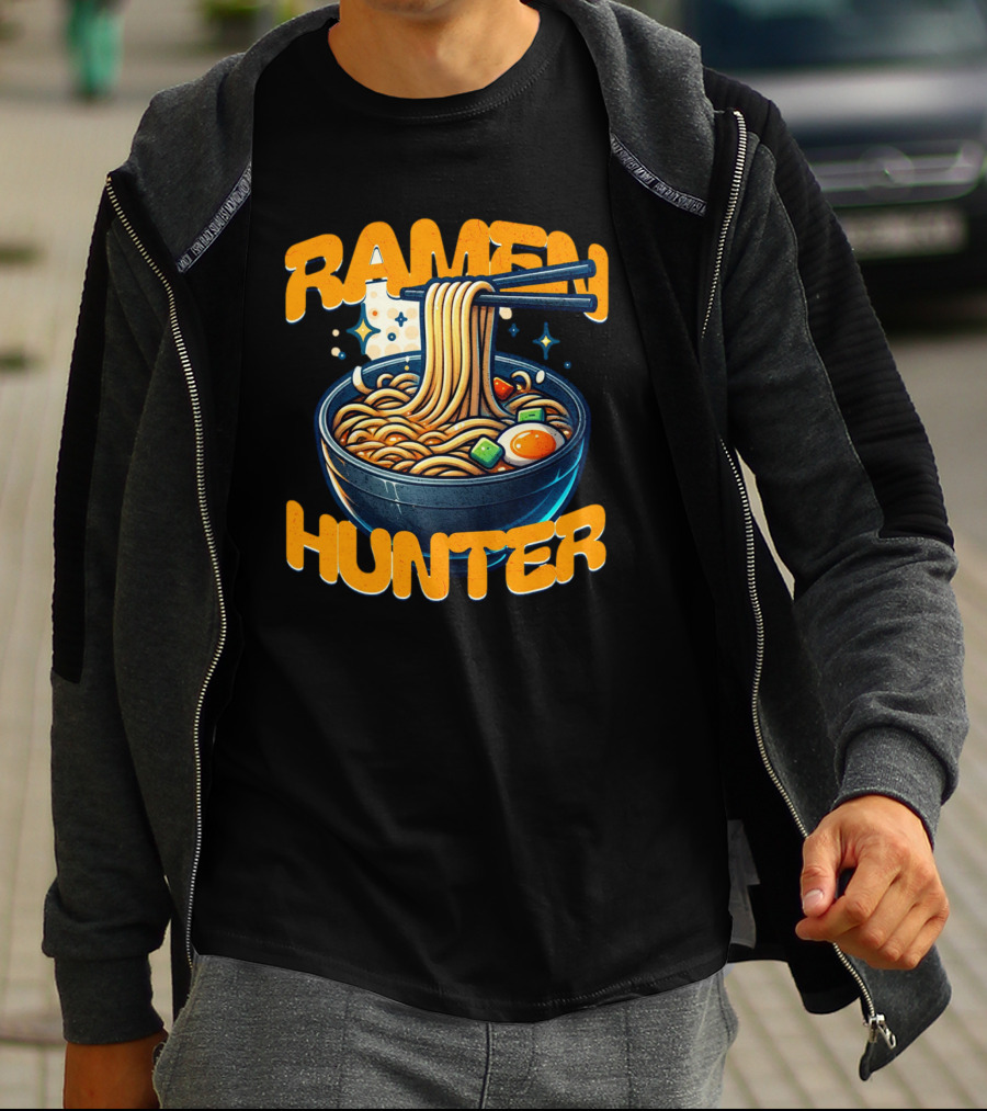 Ramen Hunter Noodles Chopsticks Bowl T-Shirt