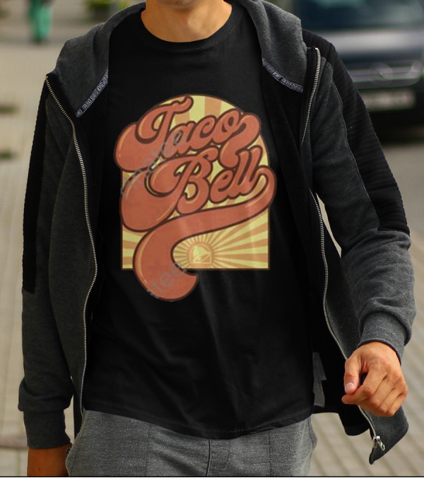 Taco Bell Groovy Retro Sunrise Logo Taco Bell Merch T-Shirt