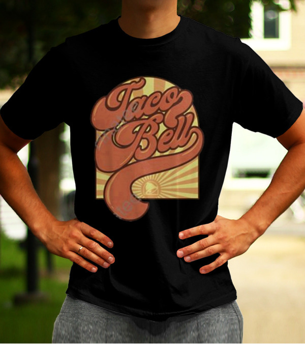 Taco Bell Groovy Retro Sunrise Logo Taco Bell Merch T-Shirt