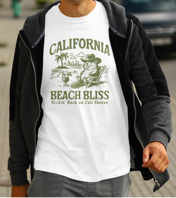 California Beach Bliss Kickin' Back On Cali Shores T-Shirt
