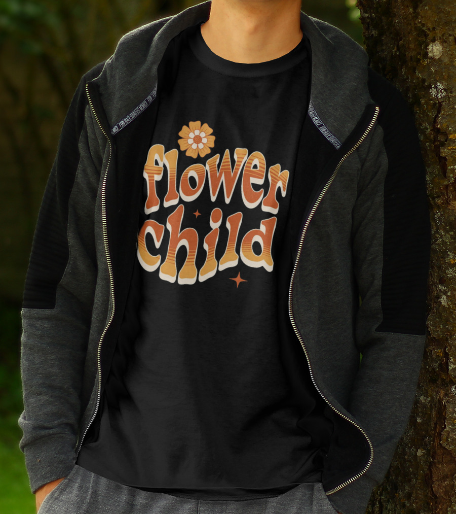 Flower Child Retro Vibe 70s T-Shirt