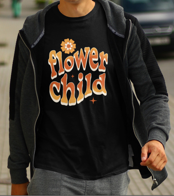 Flower Child Retro Vibe 70s T-Shirt