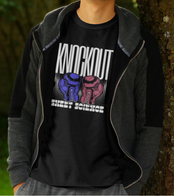KNOCKOUT SWEET SCIENCE Boxing Gloves T-Shirt