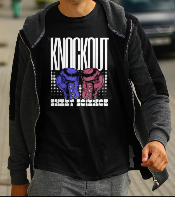KNOCKOUT SWEET SCIENCE Boxing Gloves T-Shirt