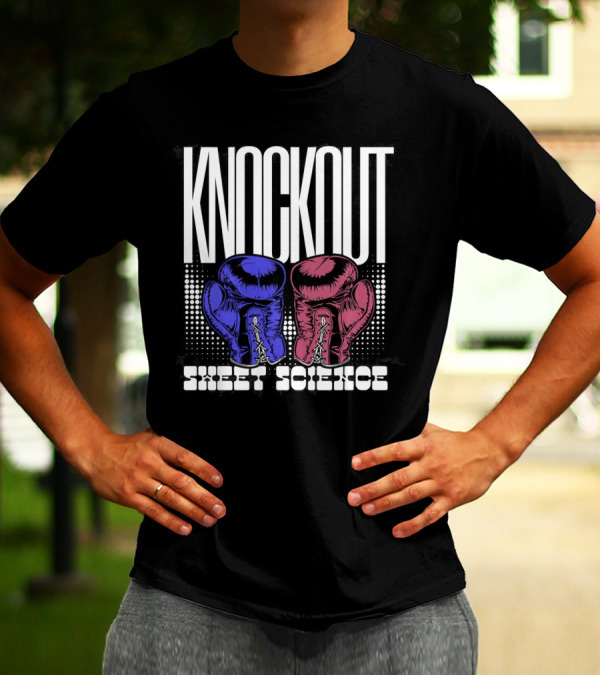 KNOCKOUT SWEET SCIENCE Boxing Gloves T-Shirt