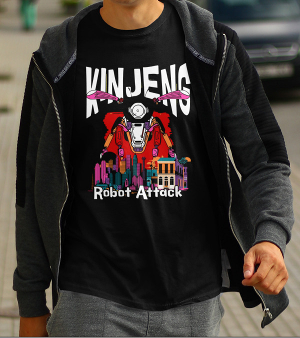KINJENG Robot Attack Cityscape Adventure T-Shirt