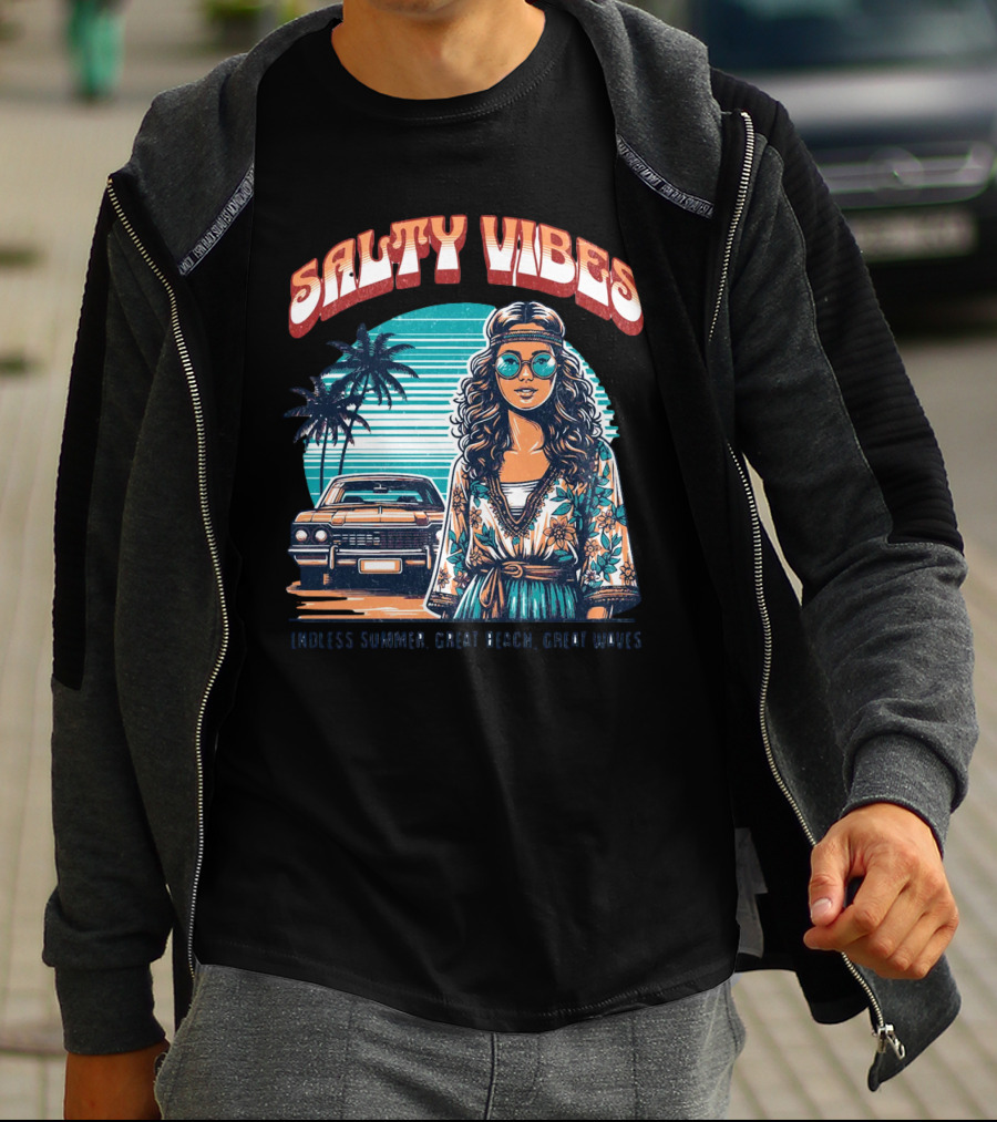 Salty Vibes Endless Summer Great Beach Great Waves T-Shirt