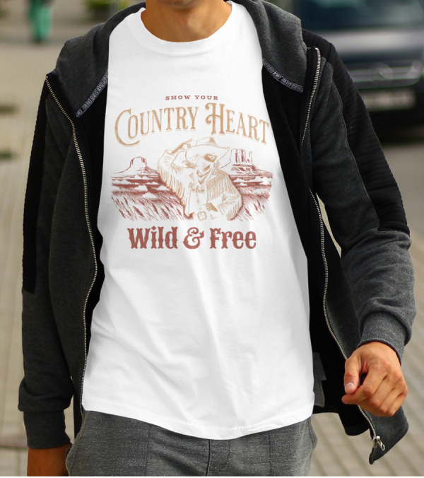 Show Your Country Heart Wild And Free T-Shirt