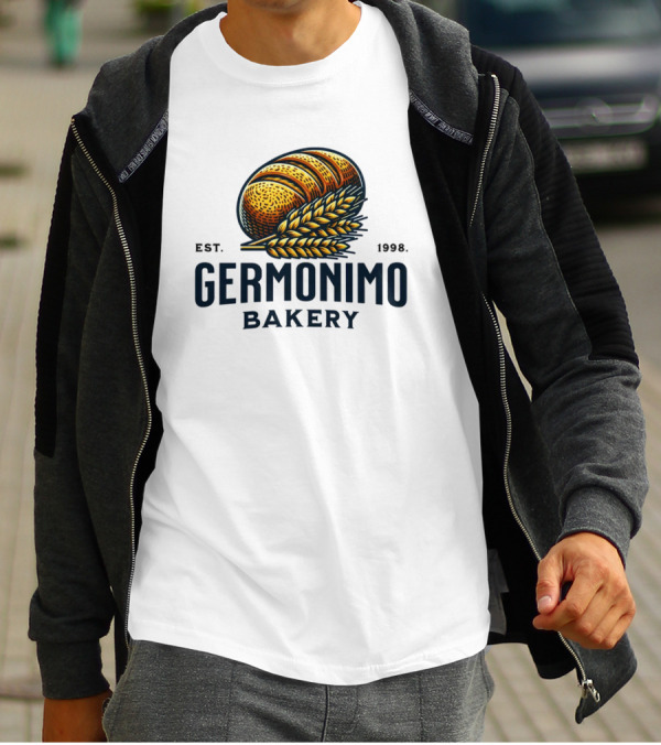 Germonimo Bakery Est. 1998 Vintage Bread Loaf And Wheat T-Shirt