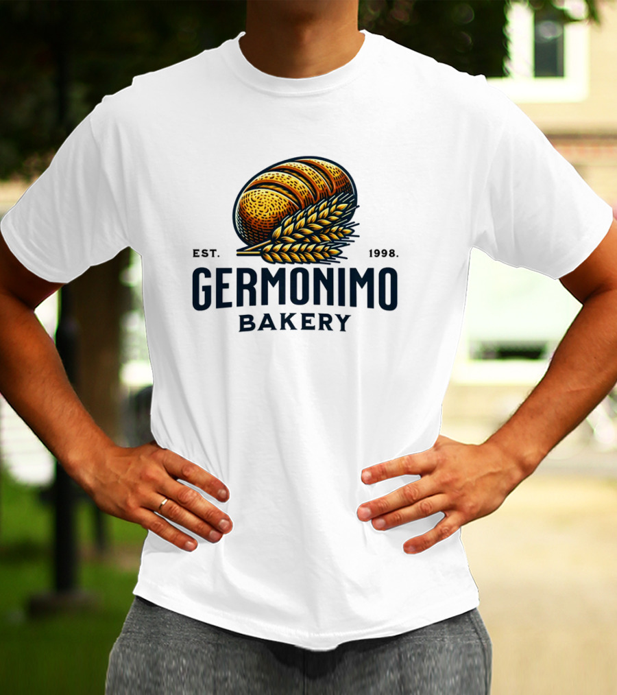 Germonimo Bakery Est. 1998 Vintage Bread Loaf And Wheat T-Shirt
