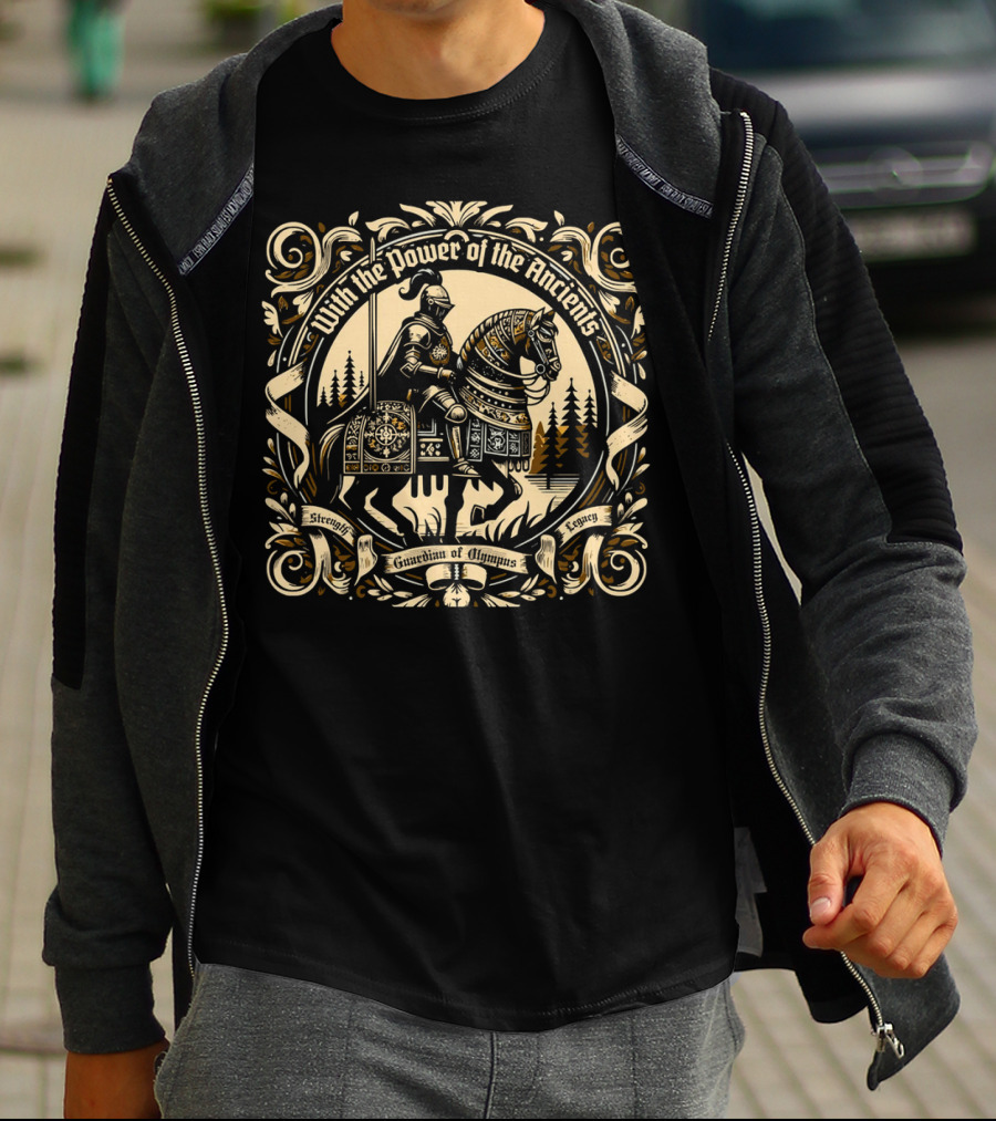 With The Power Of The Ancients Guardian Of Olympus Strength Legacy T-Shirt