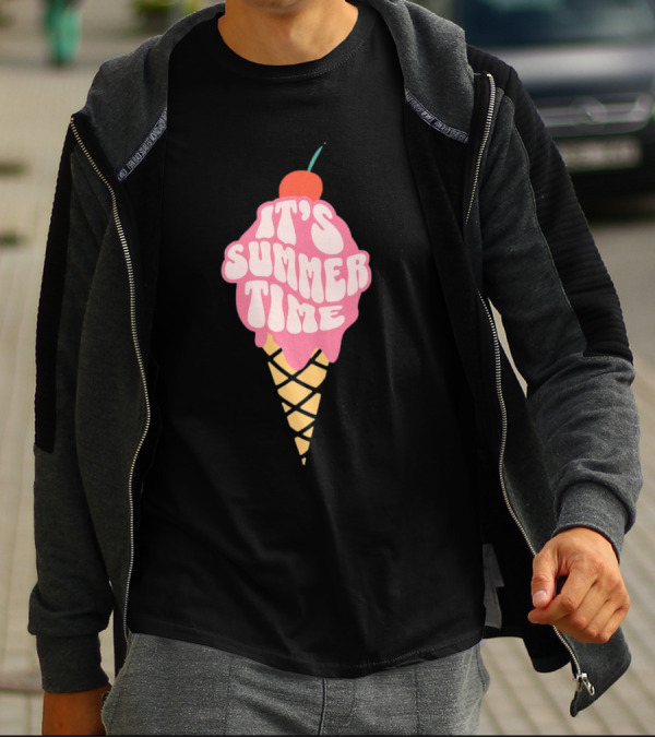 It’s Summer Time Cherry Ice Cream Cone T-Shirt