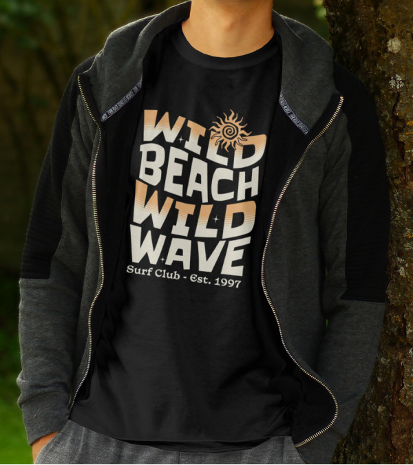Wild Beach Wild Wave Surf Club Est. 1997 Vintage T-Shirt