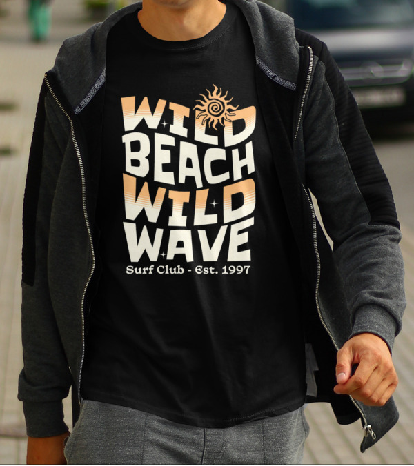Wild Beach Wild Wave Surf Club Est. 1997 Vintage T-Shirt
