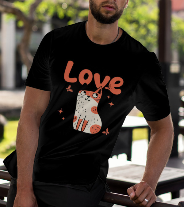 Born To Love Unleash The Pawsitivity Cat Butterflies T-Shirt