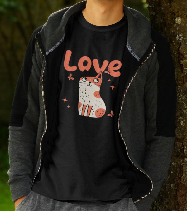 Born To Love Unleash The Pawsitivity Cat Butterflies T-Shirt