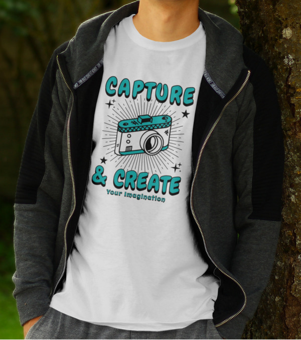 Capture And Create Your Imagination Camera T-Shirt