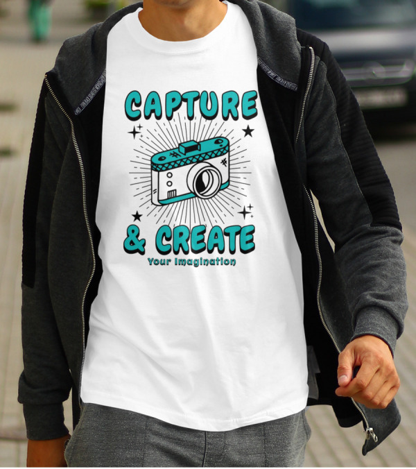 Capture And Create Your Imagination Camera T-Shirt