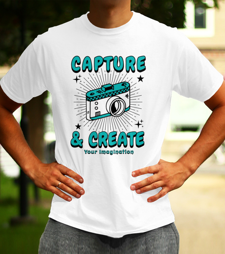 Capture And Create Your Imagination Camera T-Shirt