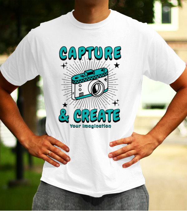 Capture And Create Your Imagination Camera T-Shirt