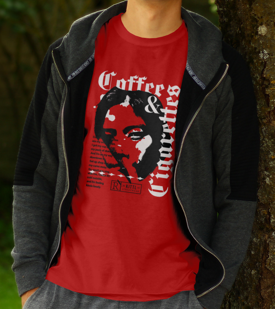 Coffee And Cigarettes By Kittl X Eachwayman T-Shirt