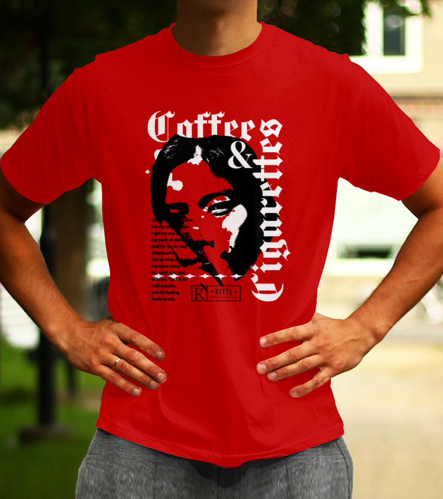 Coffee And Cigarettes By Kittl X Eachwayman T-Shirt