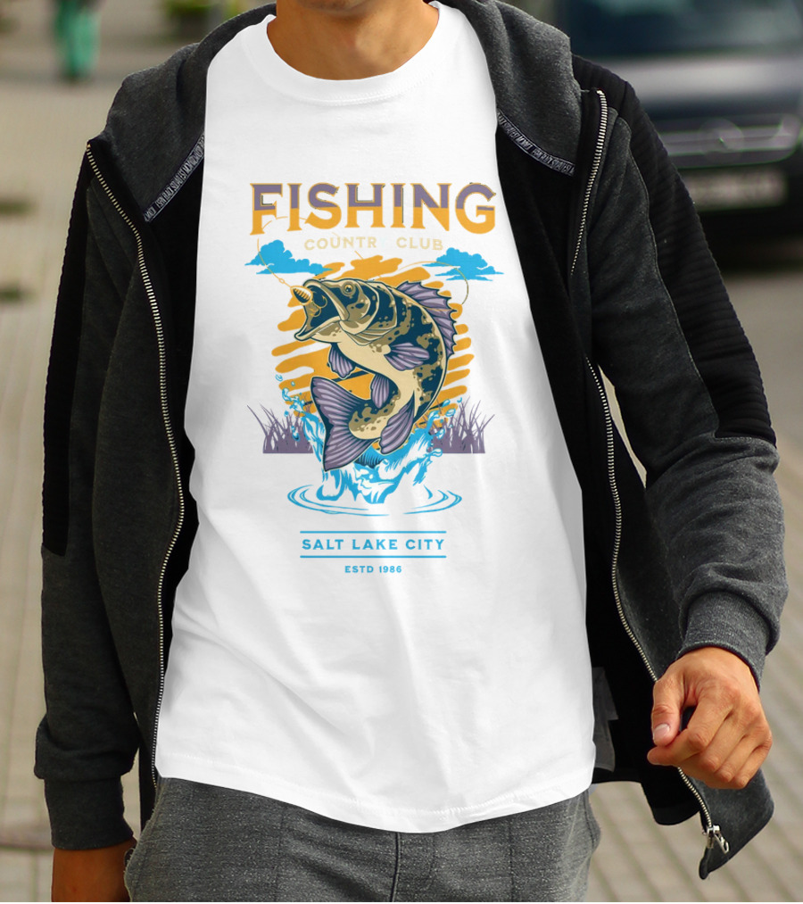 Fishing Country Club Salt Lake City Estd 1986 T-Shirt