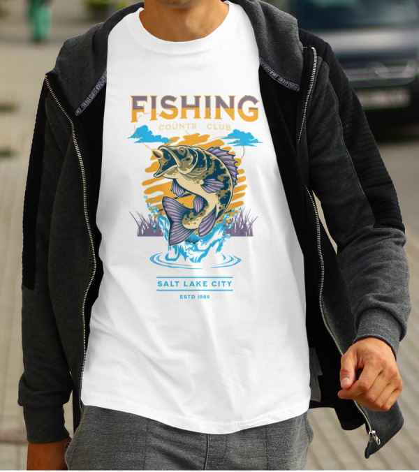 Fishing Country Club Salt Lake City Estd 1986 T-Shirt