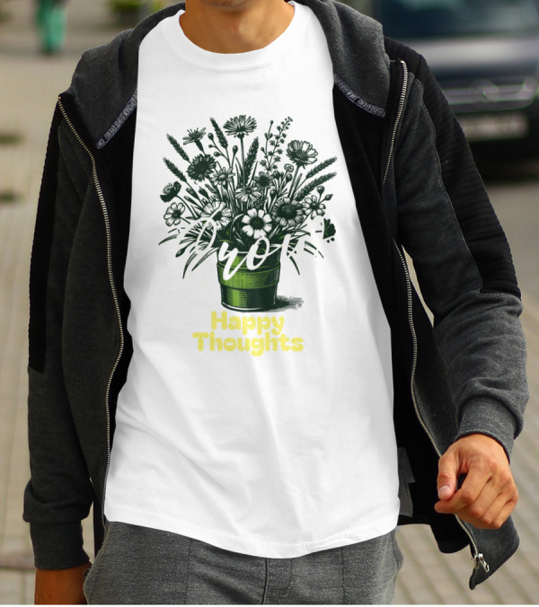 Grow Happy Thoughts Plant Lover T-Shirt
